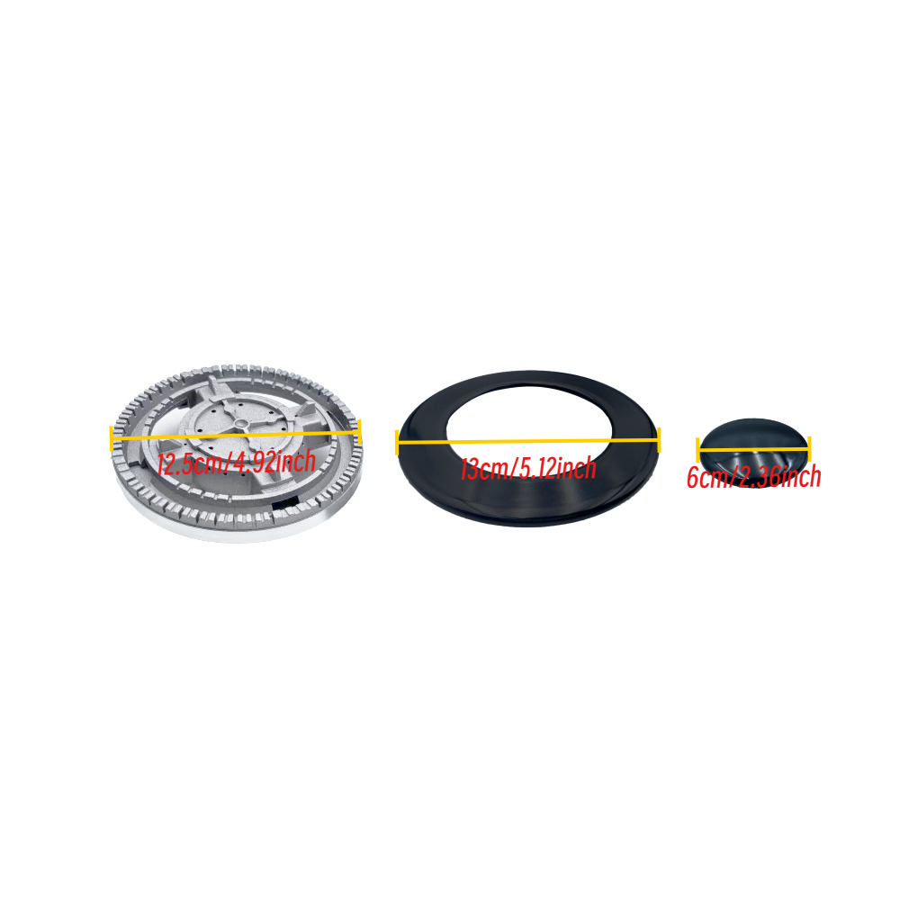 SABAF No.1 Matte burner cap + flame divider 2PCS set gas stove replacement assembly